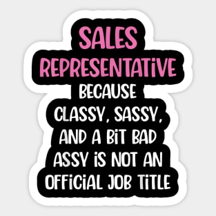 Sales Representative, Female Sales Representative Sticker